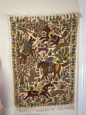 Handmade Multicolor Folk Art Wall Hanging Tapestry